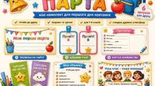 Моя перша парта. Міні-комплект для першого дня навчання