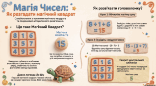 Урок 2. Повторення. Натуральні числа. Розв’язування та складання магічних квадратів. Математика 5 клас