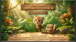 Презентація+конспект заняття "29 липня - Міжнародний день тигра ". Тематичне заняття.