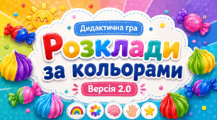 Дидактична гра «Розклади за кольорами. Версія 2.0»