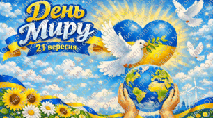 💛💙🌿🕊️Постер "День Миру"🌿🕊️🌿🕊️