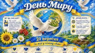 💛💙🌿🕊️Плакат-постер "Мир починається з тебе!"🌿🕊️🌿🕊️