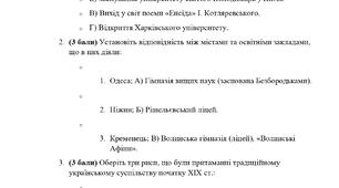 Комплексна підсумкова з історії України для 9 класу за розділом 3 (підручник Щупак 2026)