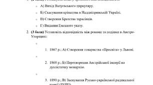 Комплексна підсумкова з історії України для 9 класу за розділами  4,5 (підручник Щупак 2026)
