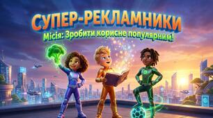 «Супер-рекламники: як зробити корисне популярним» (STEM-конспект уроку + мультимедійна презентація для 2 класу)