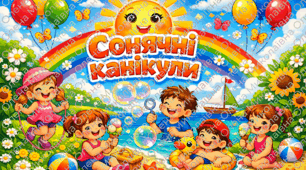 🌞🌈 Постер «Сонячні канікули»❤️🧡💛💚🩵💙💜