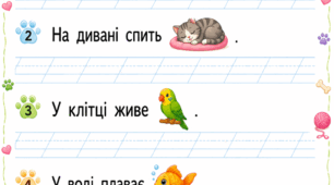 Списування речень з картинками🏖🐝🍓❤️