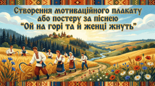 Створення мотиваційного плакату або цифрового постеру за піснею "Ой на горі та й женці жнуть"(ГР4)