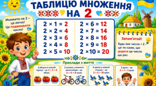 Навчальні картки «Вивчаємо таблицю множення чисел 2 і 3»