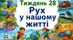Тематичний тиждень "Рух у нашому житті" 2 клас НУШ Стіна слів