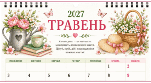 ТРАВЕНЬ - 2027. Календар-планер