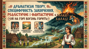 Драматизм твору, специфічність закінчення, реалістичне і фантастичне в баладі. «Ой на горі вогонь горить» (конспект уроку + презентація)