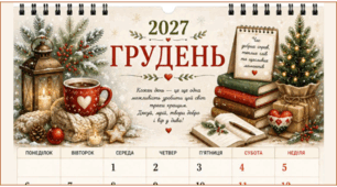 ГРУДЕНЬ - 2027. Календар-планер