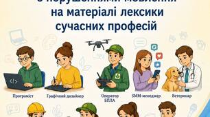 Методичний посібник "Розвиток лексико-граматичних категорій у молодших школярів з порушеннями мовлення на матеріалі лексики сучасних професій"