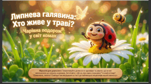 Презентація+конспект заняття з розвитку мовлення "Комахи липня.Розвиток мовлення". Старша група.