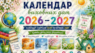 Календар виховних дат 2026–2027 (вересень 2026 – червень 2027)