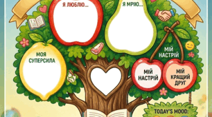 "Дерево знайомства" картка для дітей