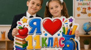 🎓 Фотобутафорія «Я ❤️ 11 клас» 📚✨