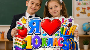 🎓 Фотобутафорія «Я ❤️ 10 клас» 📚✨