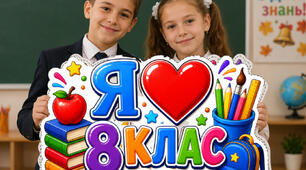 🎓 Фотобутафорія «Я ❤️ 8 клас» 📚 Перший дзвоник