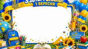 Патріотична фоторамка «З Днем знань! 1 вересня»