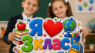 🎓 Фотобутафорія «Я ❤️ 3 клас» 📚✨ Перший дзвоник