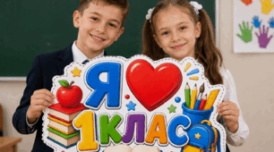 🎓 Фотобутафорія «Я ❤️ 1 клас» 📚✨ Перший дзвоник