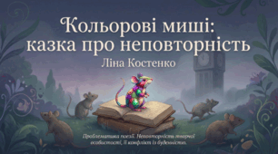 "Кольорові миші" - казка про неповторність. Автор - Ліна Костенко. Розкриття філософського змісту