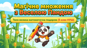Множення натуральних чисел з Пандою
