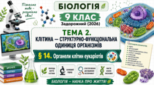 Органели клітин еукаріотів. Презентація, інфографіка, робочий аркуш