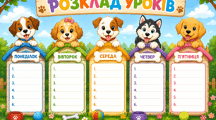 Шаблон "Розклад уроків"для початківців