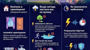 Інфографіка "Як уберегтися під час грози"