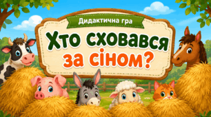 Дидактична гра «Хто сховався за сіном?»