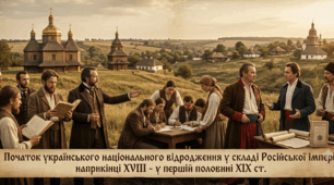 Початок українського національного відродження у складі Російської імперії наприкінці XVIII - у першій половині XIX ст. 