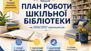 План роботи шкільної бібліотеки на 2026/2027 навчальний рік