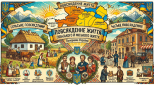 Повсякденне життя сільського й міського життя.