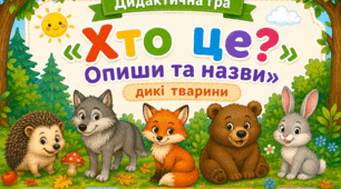 Дидактична гра «Хто це? Опиши та назви»