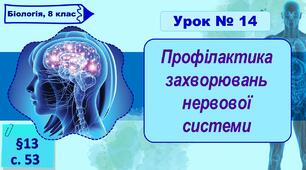 8 клас НУШ. Презентація до уроку з теми "Профілактика захворювань нервової системи"