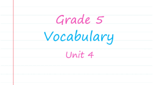 Prepare 5. Unit 4. Vocabulary