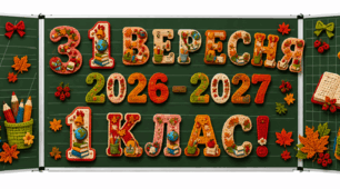 Розтяжка З 1 ВЕРЕСНЯ 2026-2027 на всі класи!
