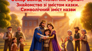 Оскар Вайлд «Хлопчик-зірка».  Знайомство зі змістом казки.  Символічний зміст назви