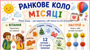 МІСЯЦІ. Комплект ранкових зустрічей