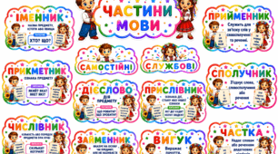 Набір для оформлення "Частини мови"