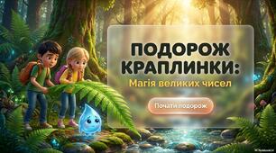 Нумерація чисел у межах мільйона "Подорож краплини".