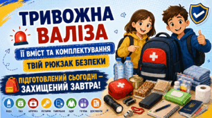 «Тривожна валіза: твій рюкзак безпеки» (презентація + конспект бесіди) 5–8 класів