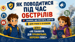 «Як поводитися під час обстрілів: знання, що рятують життя» (презентація + конспект бесіди) 5–8 класів
