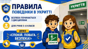 «Правила поведінки в укритті» (презентація + конспект бесіди) 5–8 класів