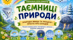 Навчальні плакати "Таємниці природи. Природні явища та процеси — просто про складне"