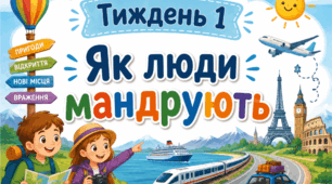 Тематичний тиждень "Як люди мандрують" 3 клас НУШ Стіна слів