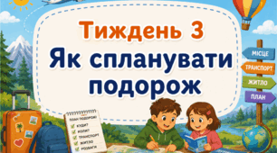 Тематичний тиждень "Як спланувати подорож" 3 клас НУШ Стіна слів